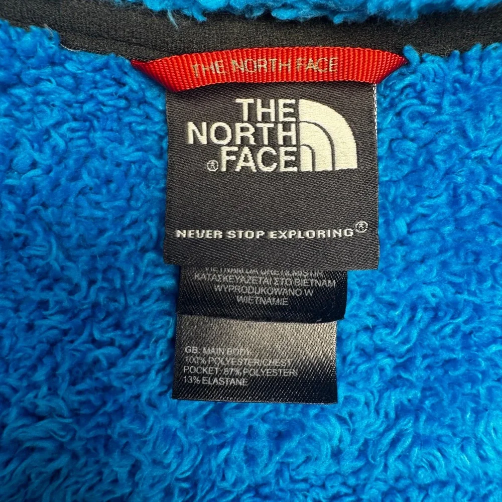 The North Face‎ Mens Full Zip Fleece Jacket Grey Blue Sherpa Lined Large L